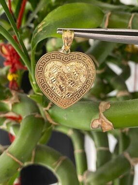 10K Yellow Gold Heart Pendant